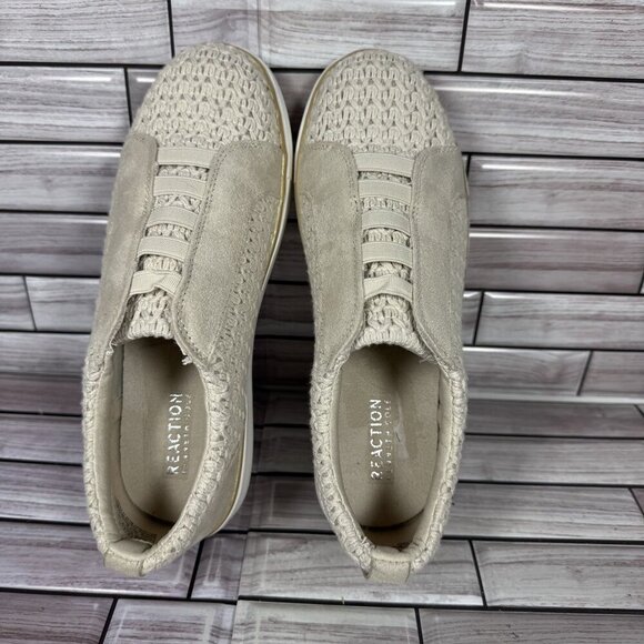 Kenneth Cole Reaction Women's Ivory Woven Bonnie Sneaker Shoe‎ SIze 6.5 - Picture 6 of 9